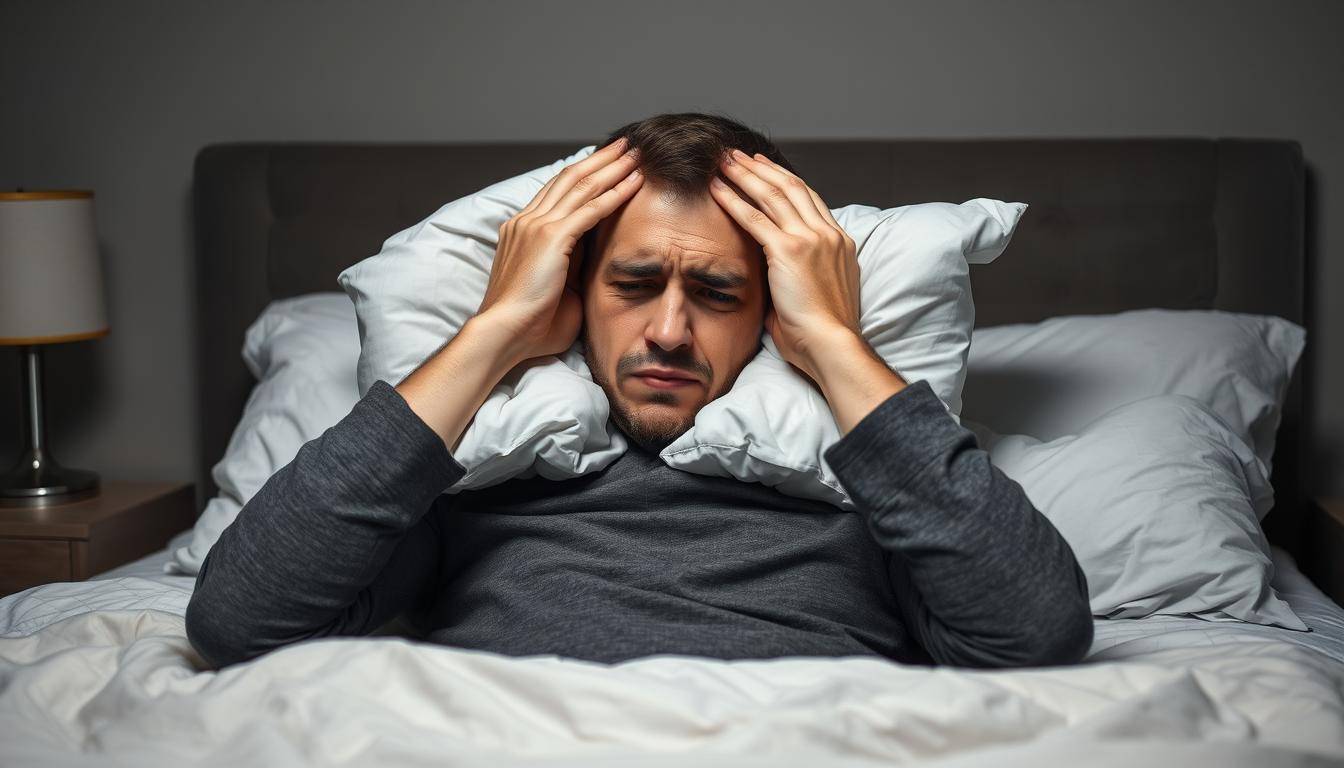 Pessoa estressada tampando os ouvidos devido ao barulho excessivo de vizinhos