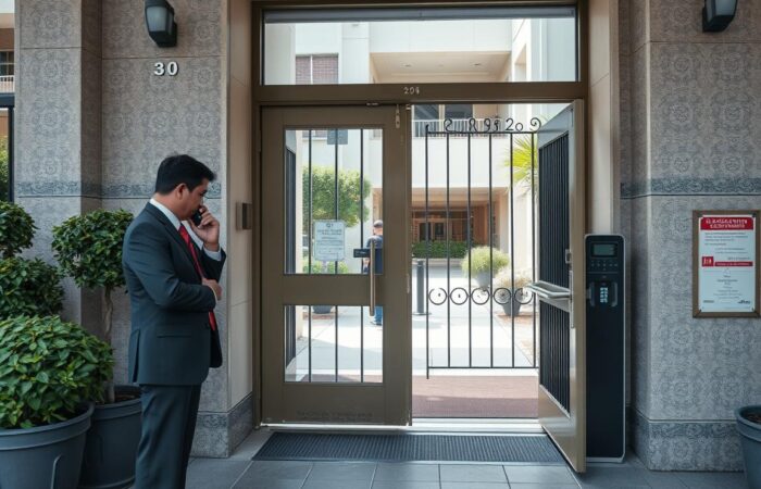 Portaria-de-condominio-com-sistema-de-seguranca-inadequado-e-porteiro-desatento Portaria de condomínio com sistema de segurança inadequado e porteiro desatento