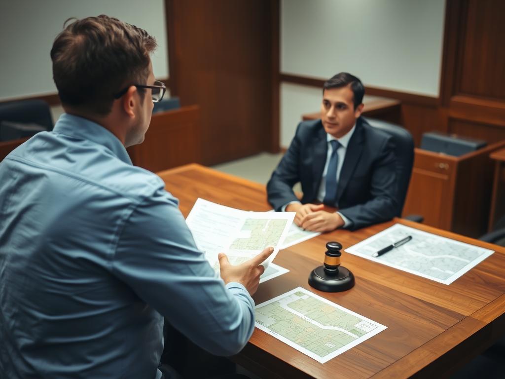 Processo judicial de usucapião com advogado e cliente Processo judicial de usucapião com advogado e cliente