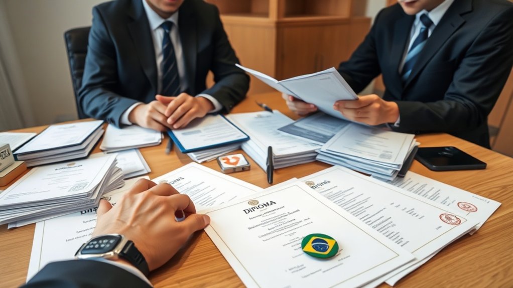 requisitos de validación de documentos en Brasil
