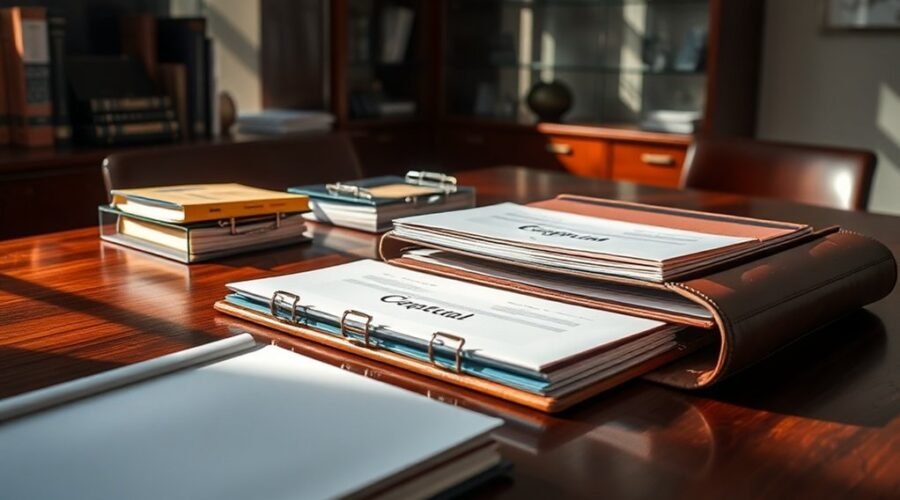 organização de documentos do dossiê executivo