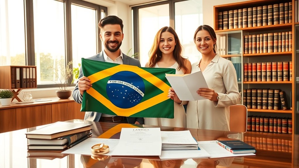 residência brasileira através de casamento