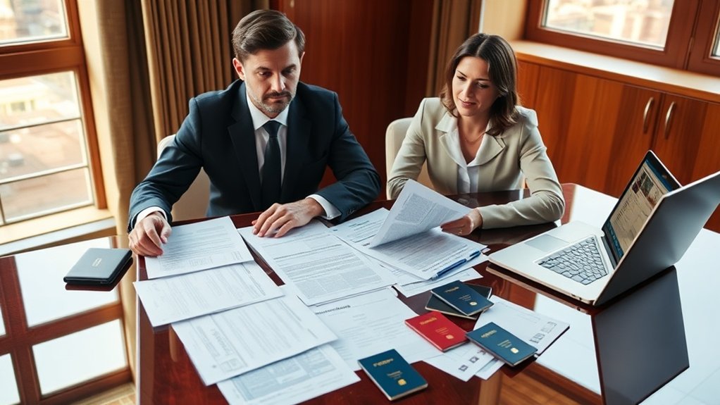 organização de documentos para entrevistas