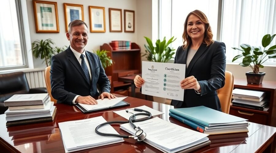 certificados obrigatórios de seguro de saúde