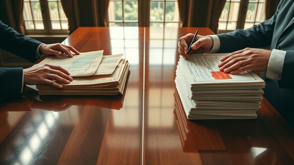 evidência de comparação de direitos de propriedade