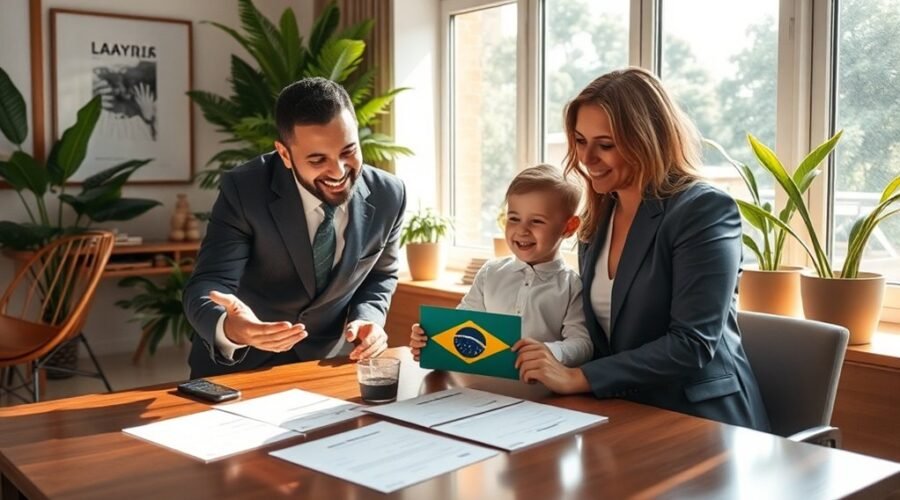 residência através de filho brasileiro