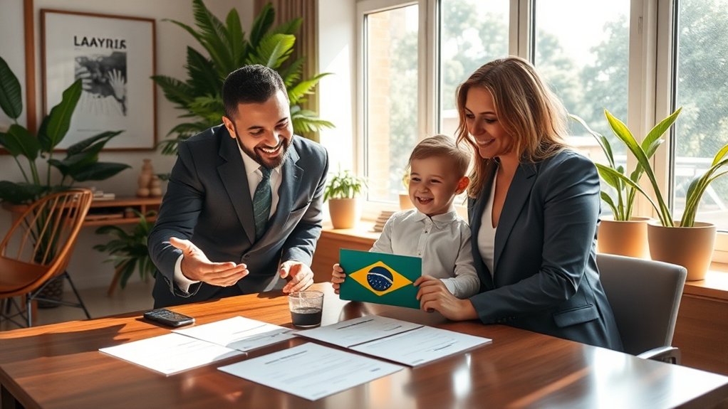 residência através de filho brasileiro