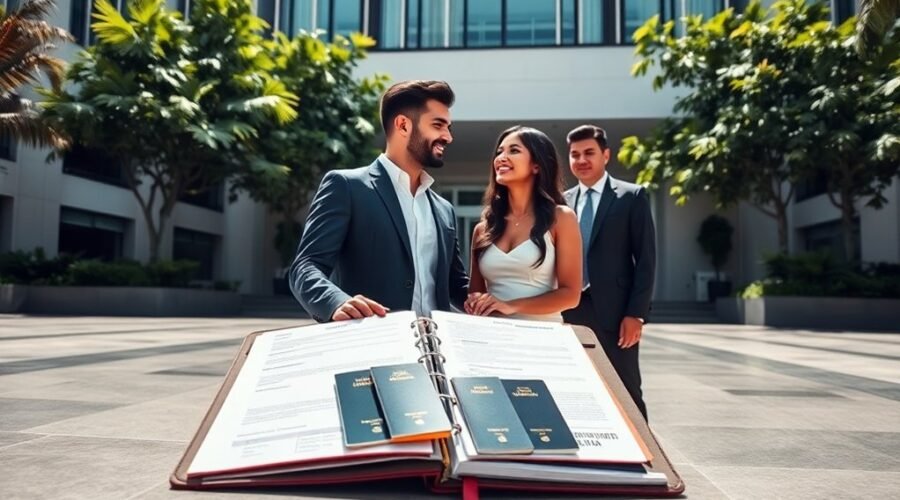 residência por meio de vínculo matrimonial