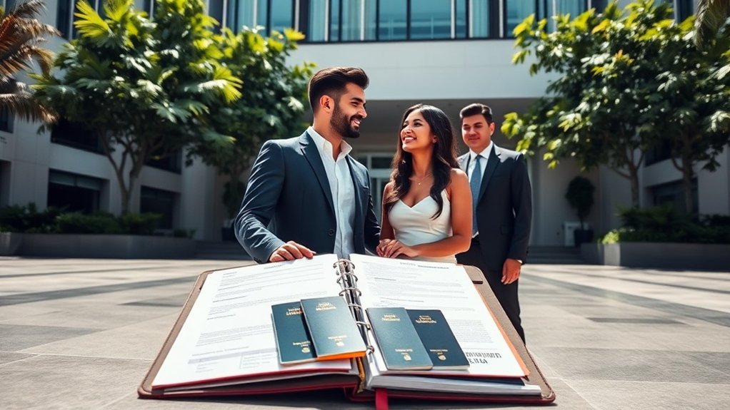 residência por meio de vínculo matrimonial