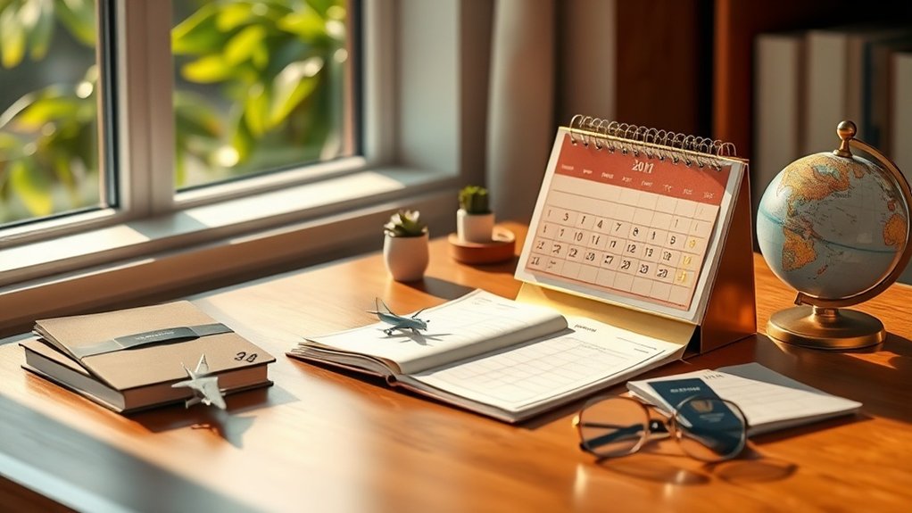 calendário anual de lembrete de migração