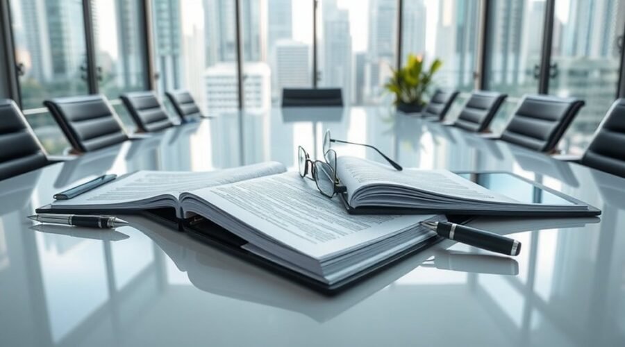 compilação de documentos legais bilíngue