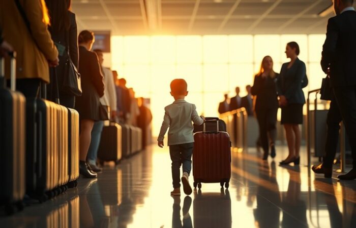 Prioridade para crianças em voos Prioridade para crianças em voos