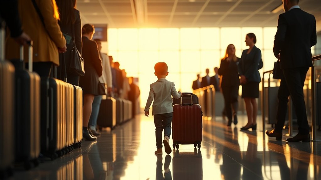 Prioridade para crianças em voos