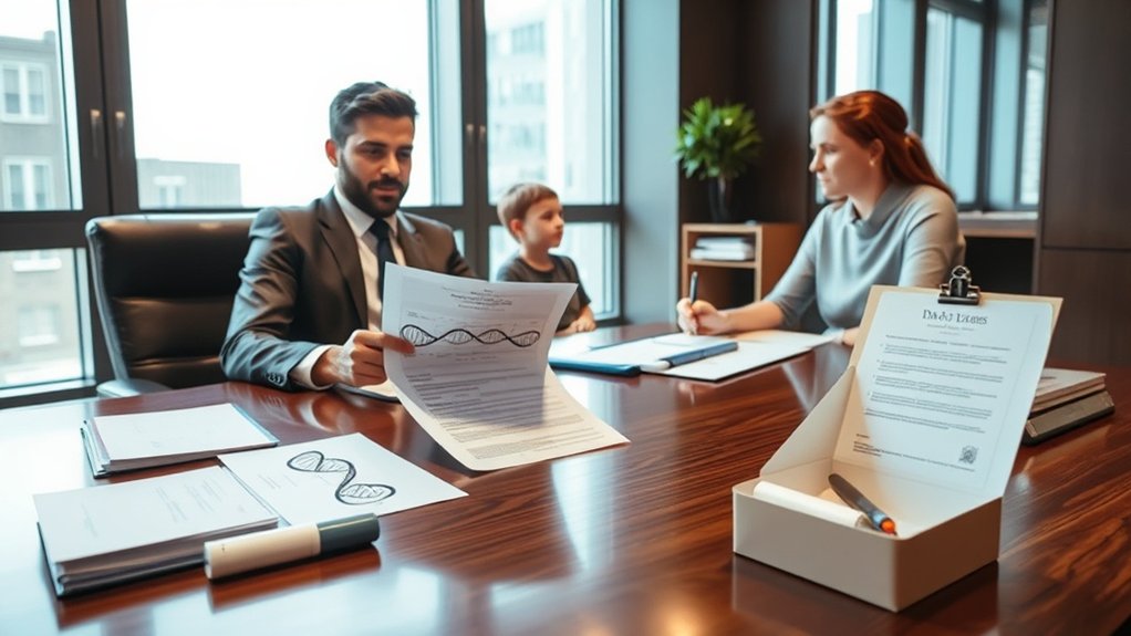 processo de teste de paternidade por DNA