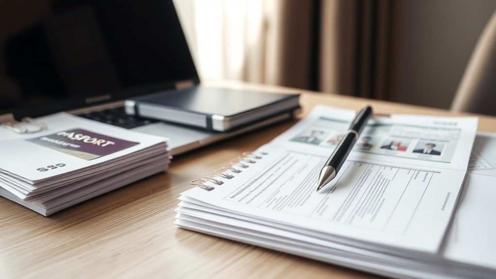 reunir os documentos necessários para o visto