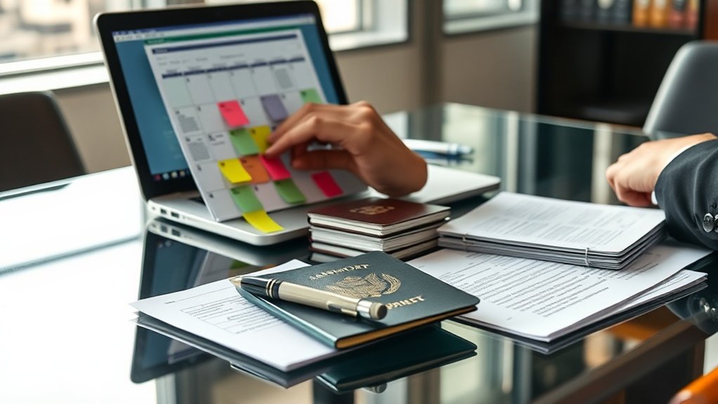 Prazos e lembretes de imigração