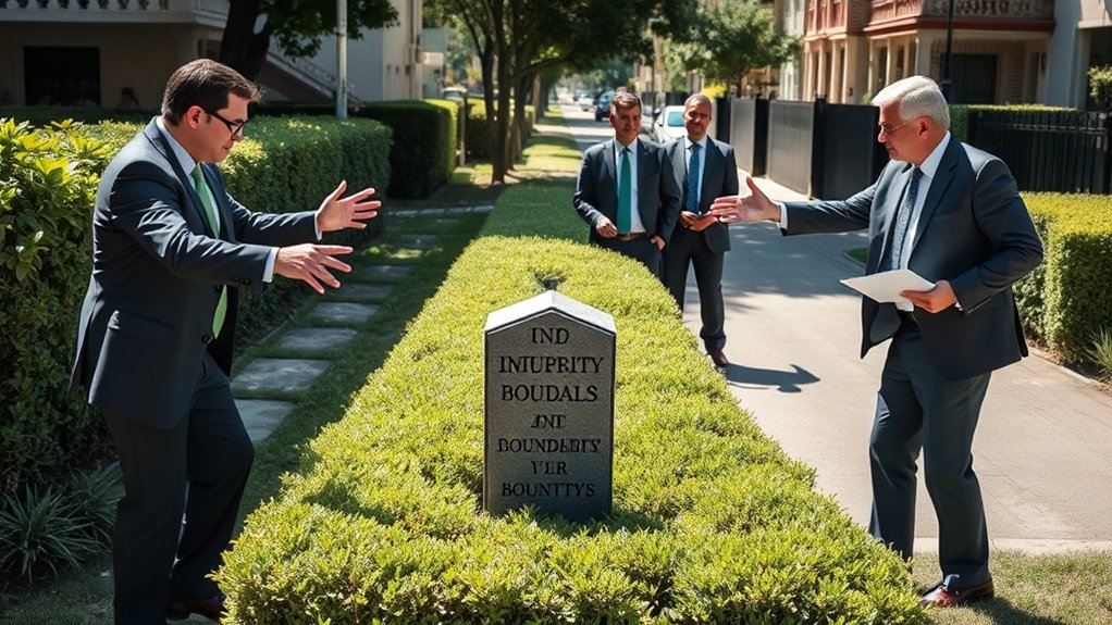 resolução de disputas de limites de propriedade