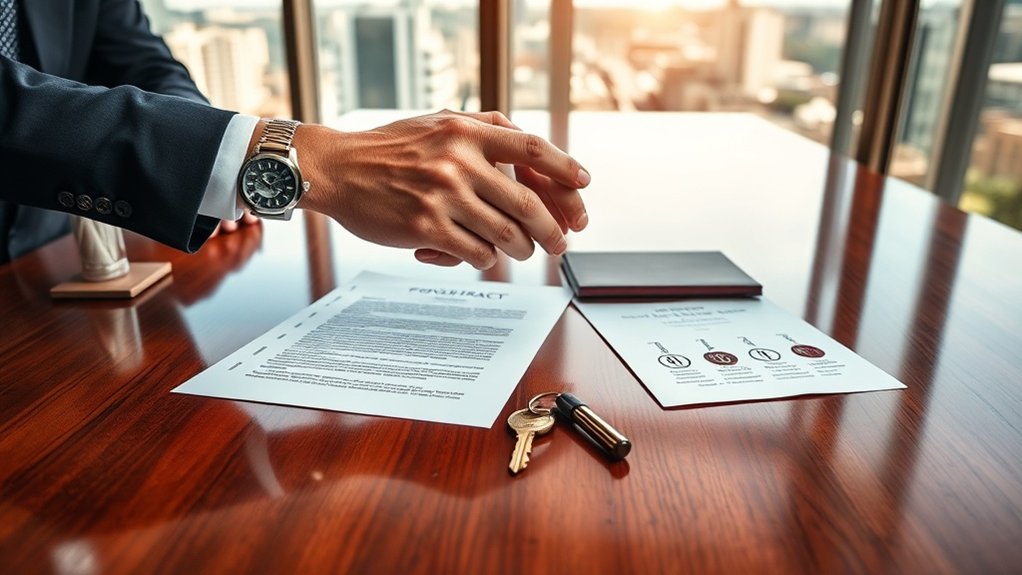 condições definidas para a transferência de propriedade