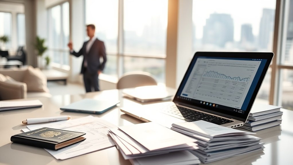 Comprovando estabilidade financeira no exterior