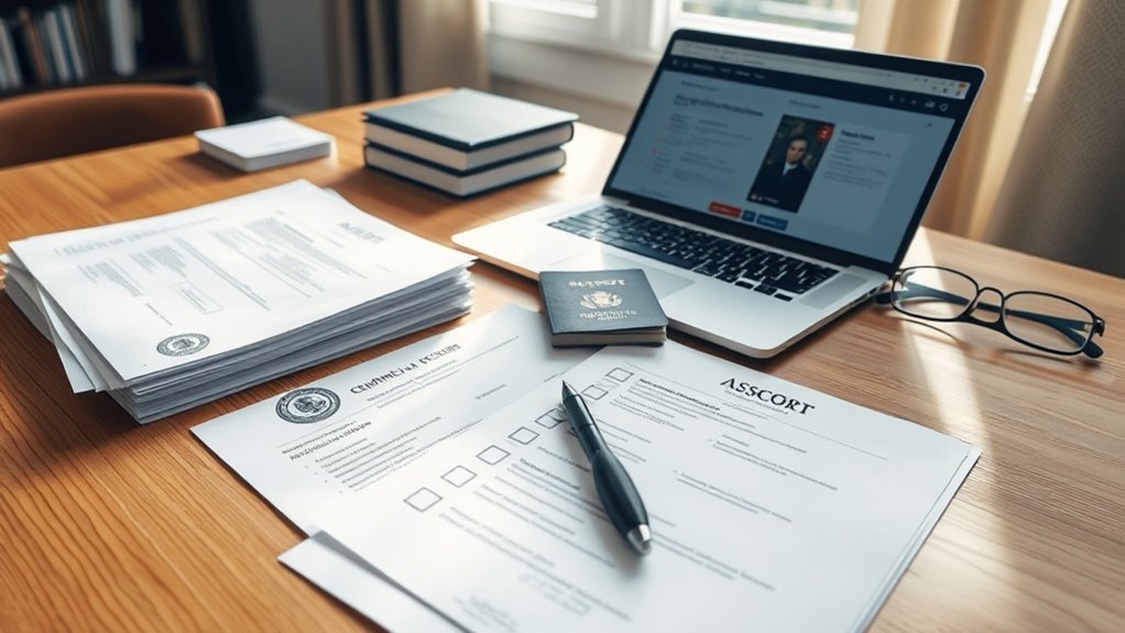 Documentos necessários para a candidatura