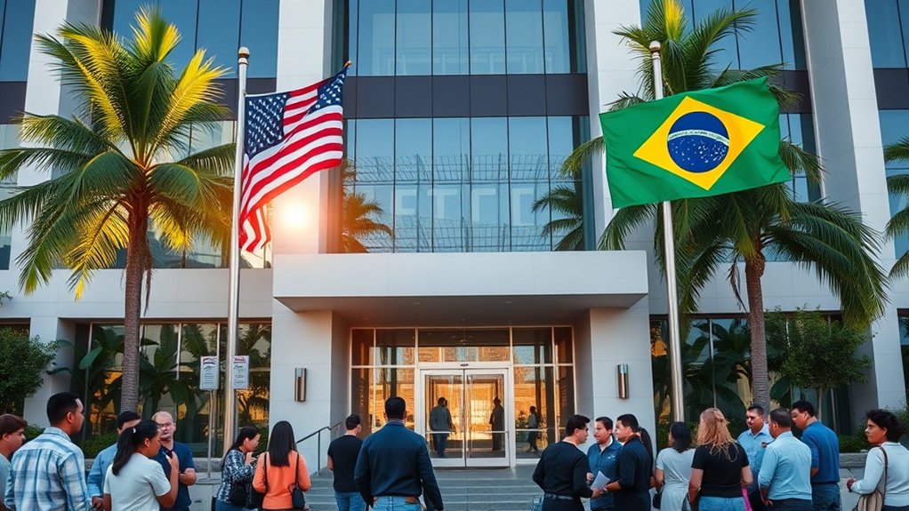 agências consulares dos EUA no Brasil