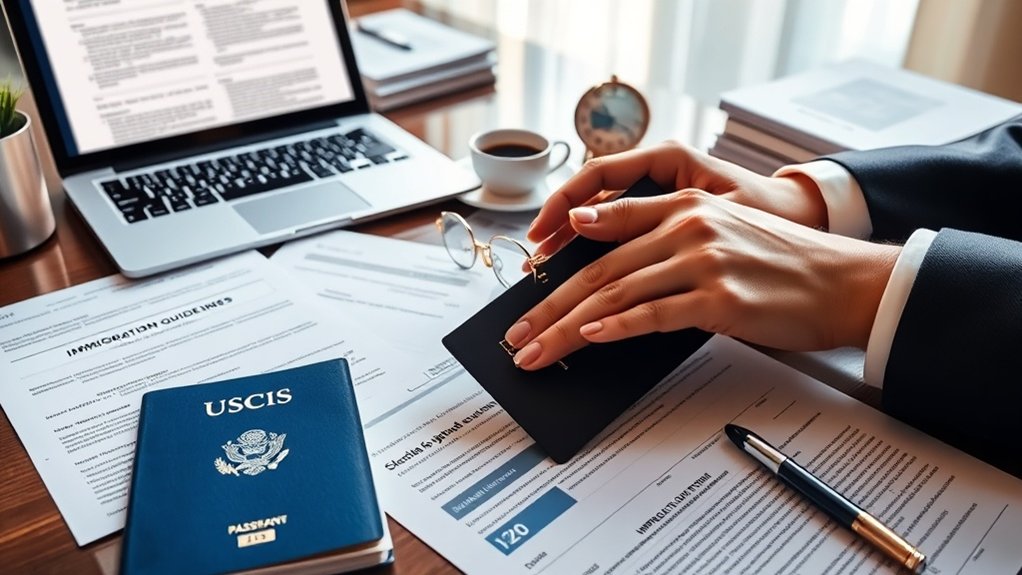 suporte para visto e SEVIS