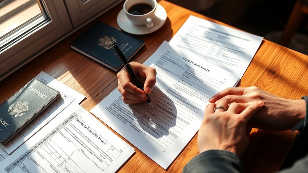 processo cuidadoso de solicitação de asilo