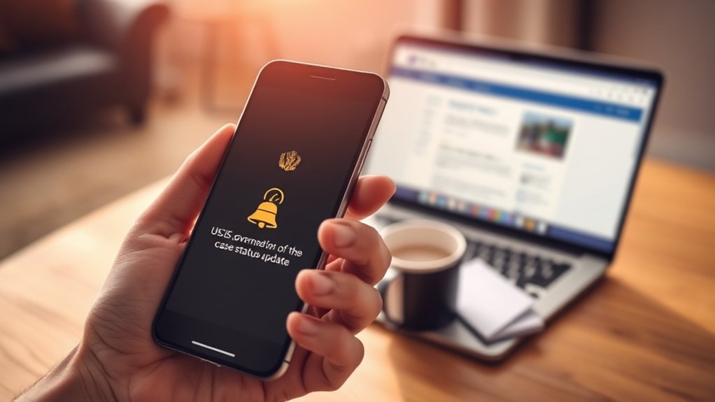 configuração de alertas de status de caso