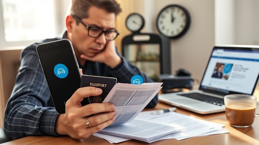 entre em contato com as autoridades de imigração imediatamente