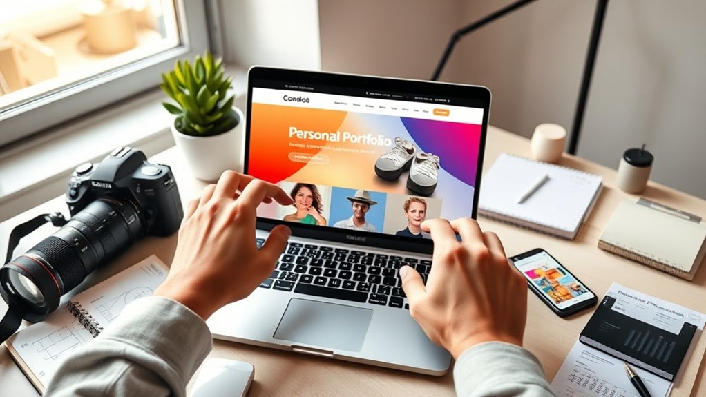 crie um portfólio atraente