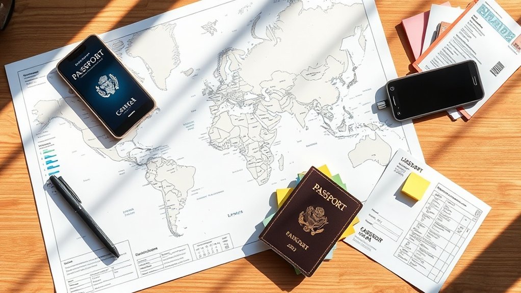 preparação detalhada de um itinerário de viagem