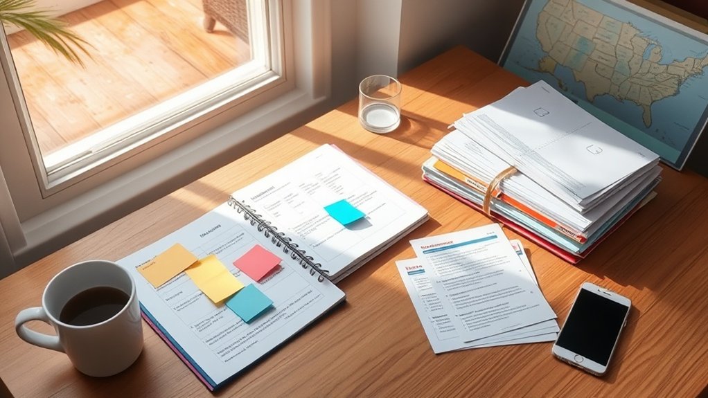 organização de documentos para relocação