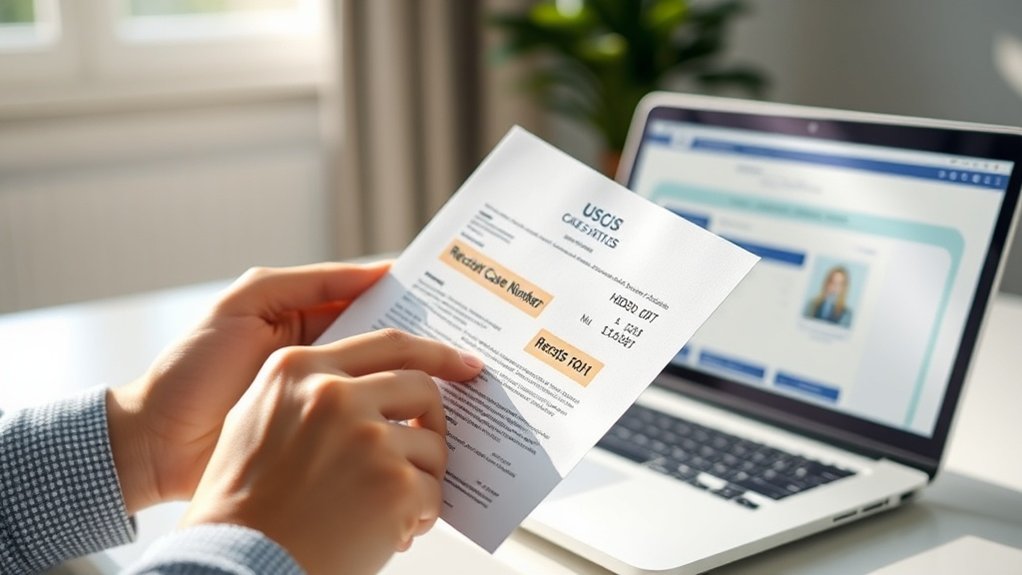 encontrando o seu número de recibo