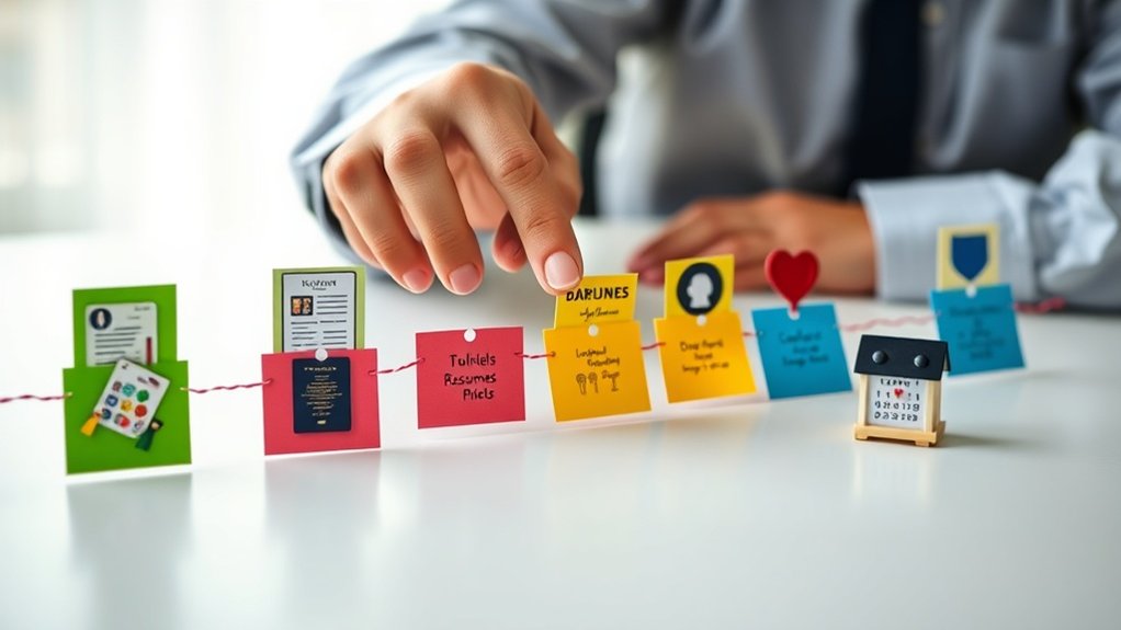 organização das etapas do pedido de imigração