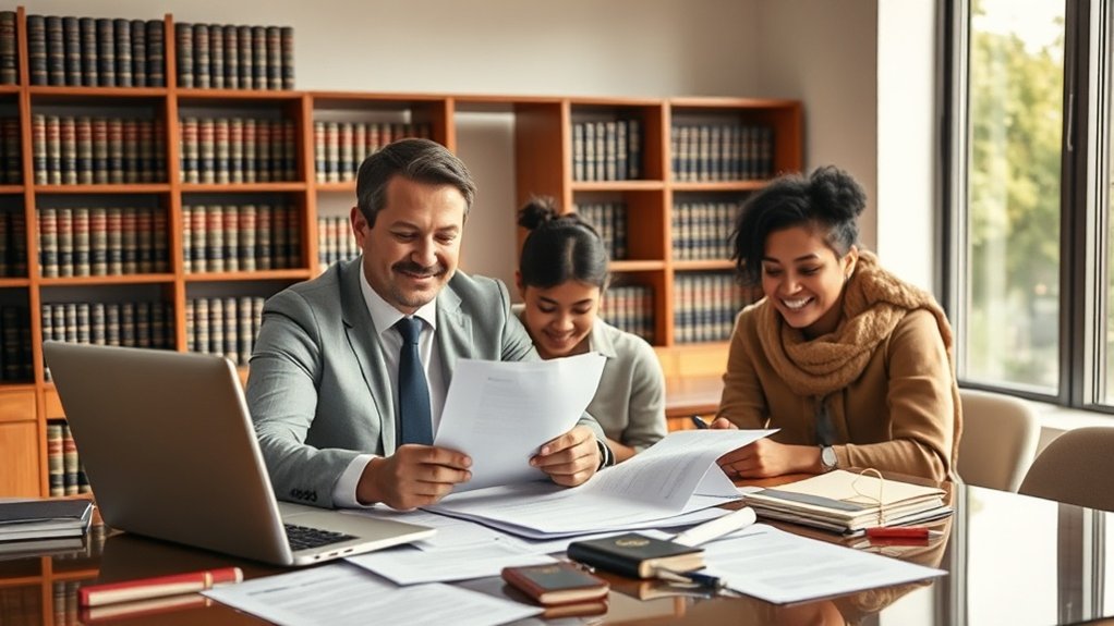 Assistência de casos de advogado de imigração