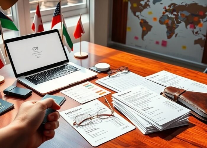estrutura de documento de carreira internacional