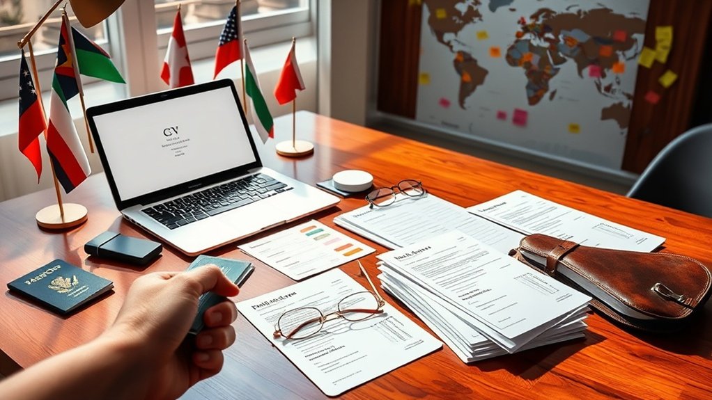 estrutura de documento de carreira internacional