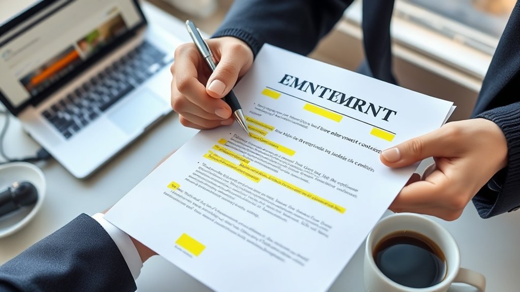 elementos-chave em contratos de trabalho