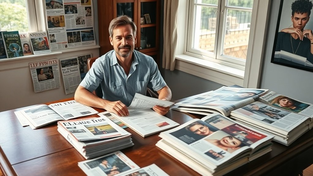 cobertura da mídia e publicações