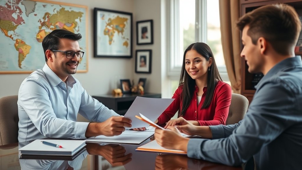 orientação personalizada para solicitação de visto