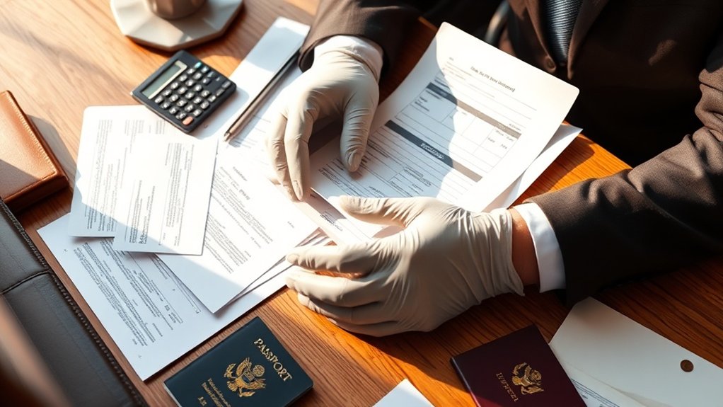 Prepare os documentos financeiros cuidadosamente