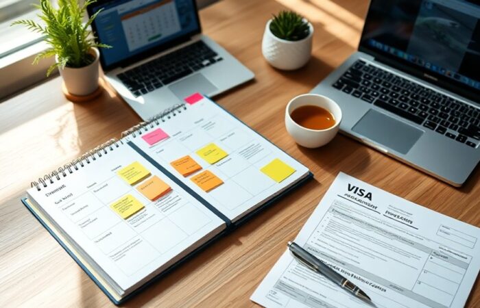 criação de cronograma profissional de imigração