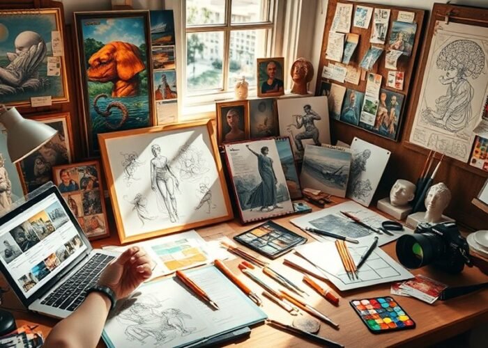 fortalecer vistos para portfólio artístico