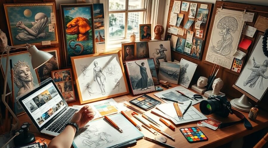 fortalecer vistos para portfólio artístico
