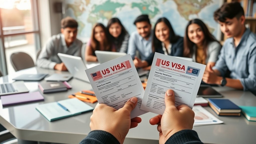 vistos de estudante e de intercâmbio