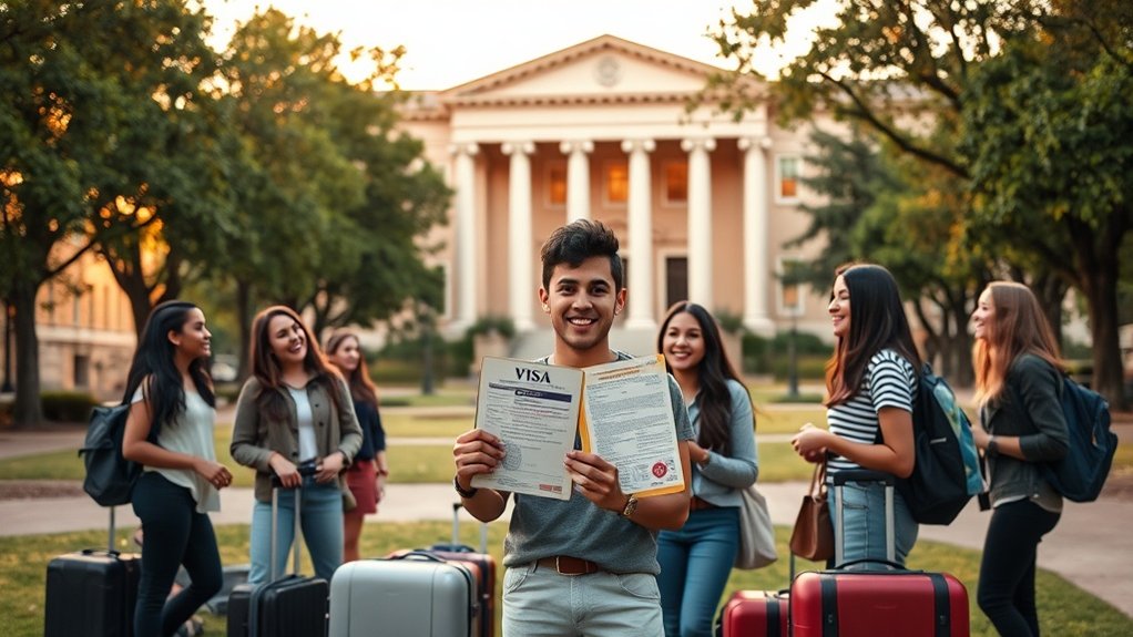 vistos de estudante e de intercâmbio