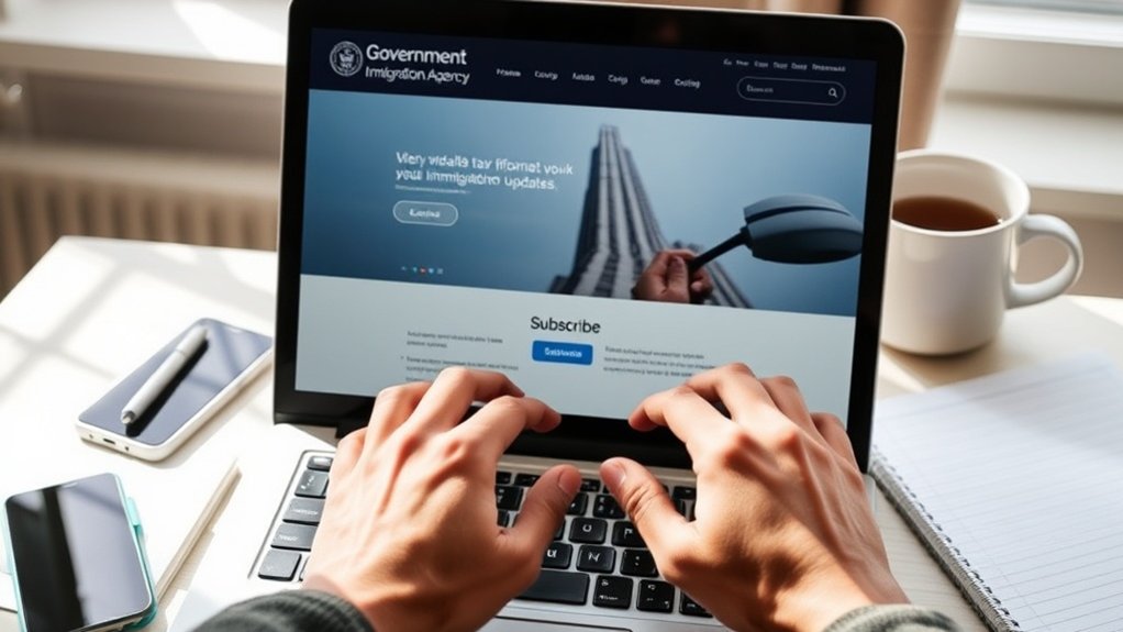 inscreva-se em boletins informativos do governo