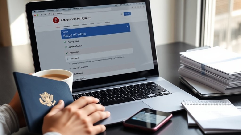 Acompanhe o status da sua imigração