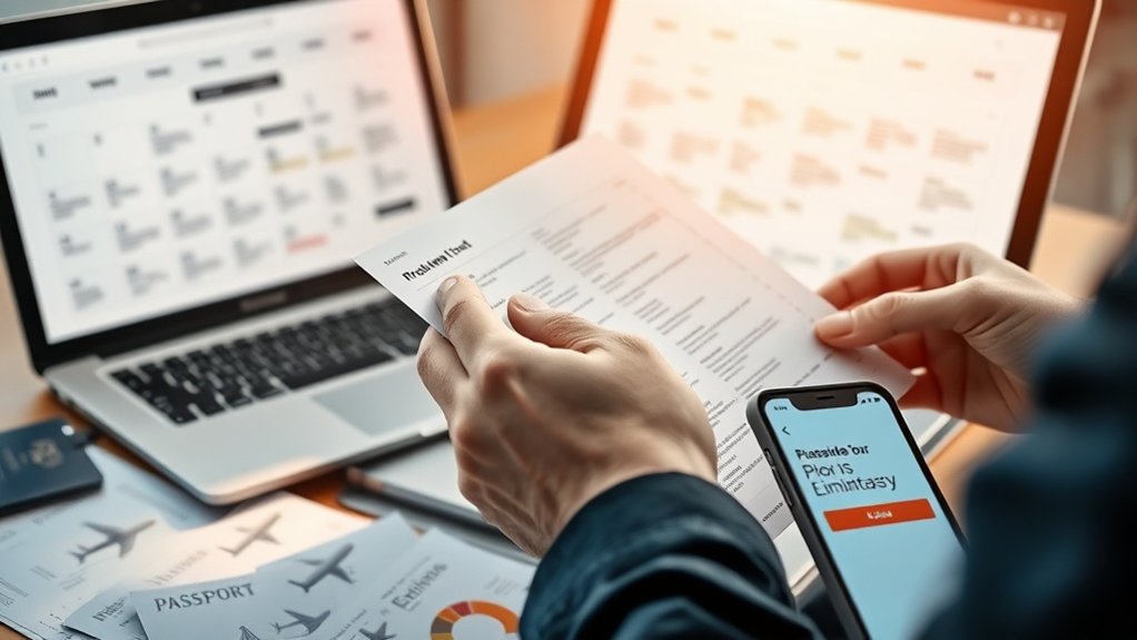 verifique as datas de viagem com precisão