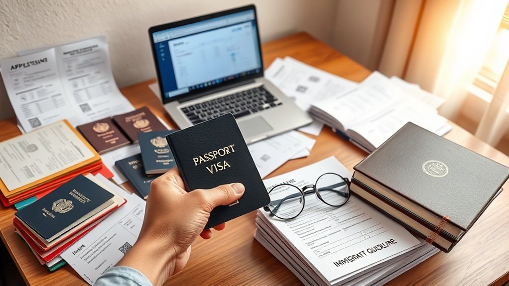 avaliação dos requisitos de documentação para visto